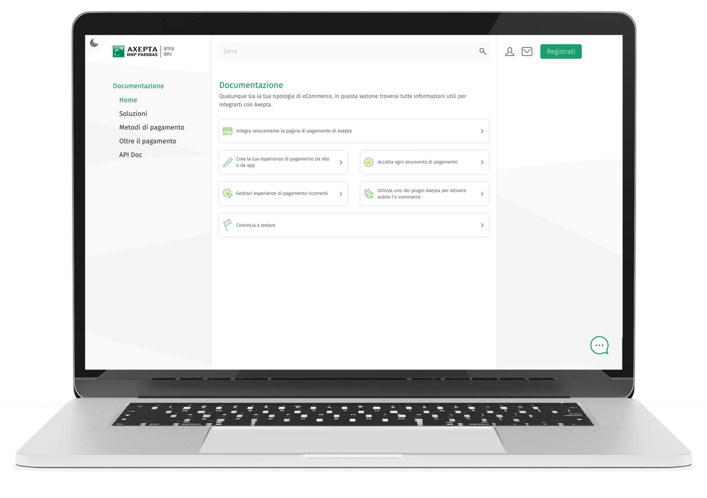 Axepta Area Sviluppatori - App